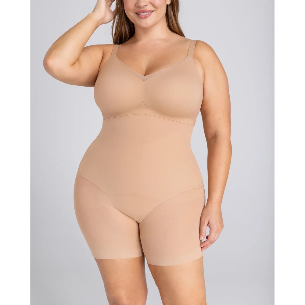 Honeylove‎ NWT SuperPower Shapewear Compression Short in Sand Size XL